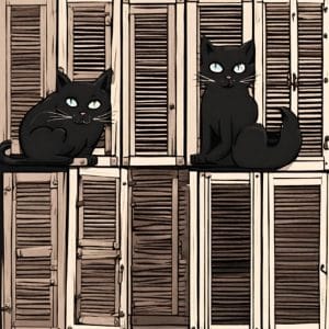 Cats on Shutters