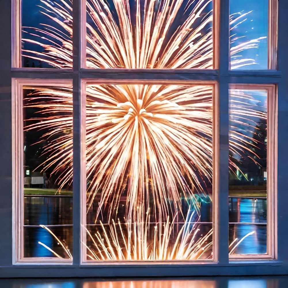 FIREWORK THROUGH WINDOW