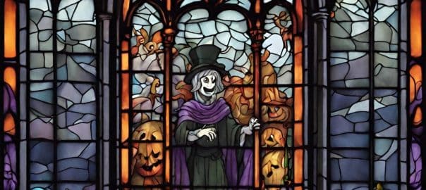 Halloween Stained Glass Window