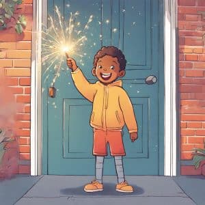 BOY WITH SPARKLER