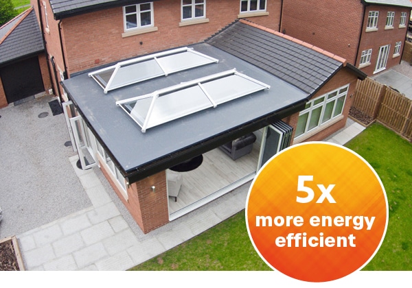 conservatory 5 times more energy efficient