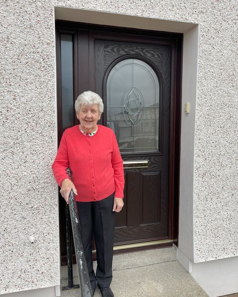 Rosewood UPVC Door Installed In Kilwinning, Ayrshire