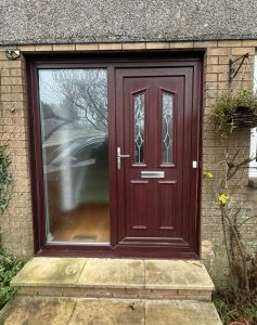 Before Image of Rosewood UPVC door in Beith