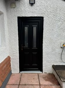 Black Composite door install Kilmarnock