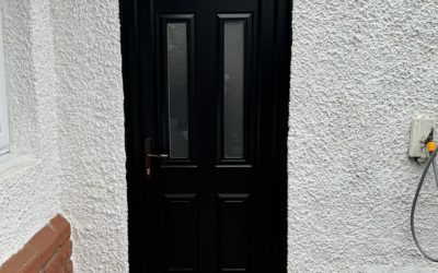 Black Composite Door Installed in Kilmarnock, Ayrshire