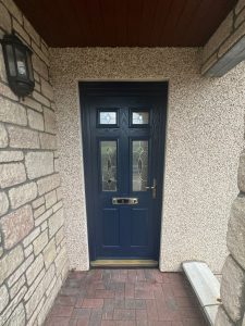 Replacement Composite door in steel blue