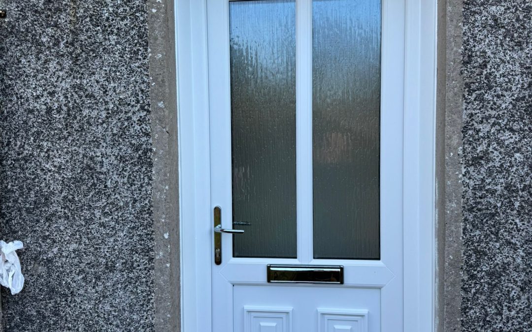 White uPVC Exterior Door Installed in Crosshouse, Ayrshire