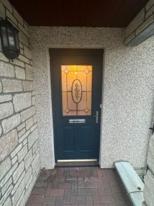 Old uPVC Steel blue door