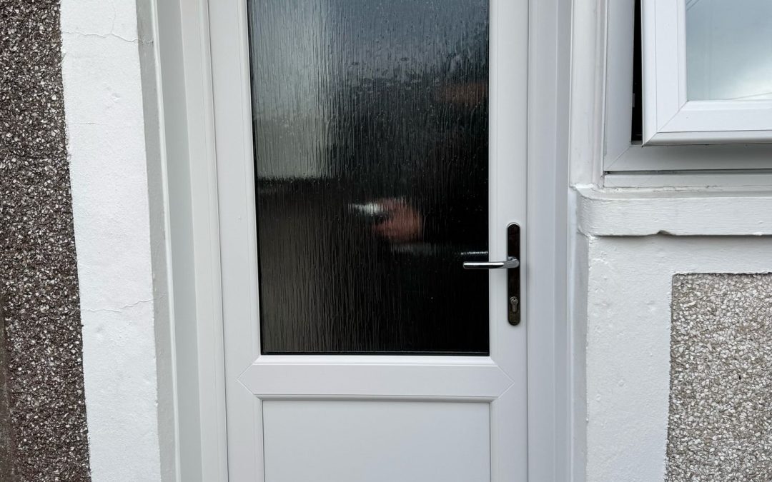 White uPVC Door Installation in Eaglesham, East Renfrewshire
