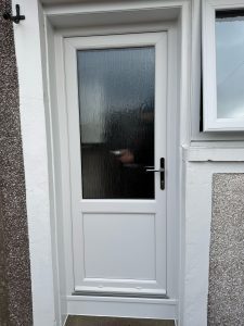 Replacement white upvc back door