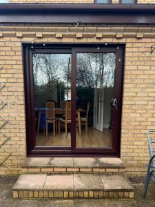 New replacement Rosewood upvc sliding patio door, ayrshire