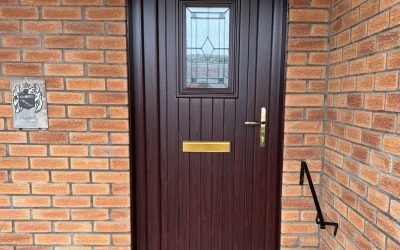 Rosewood uPVC Front Door Installed in Troon, South Ayrshire