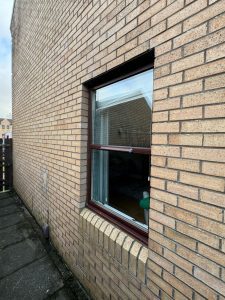 Old Rosewood upvc casement window, ayrshire