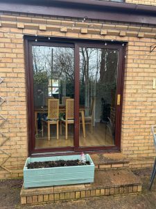 Old Rosewood sliding patio doors , ayrshire