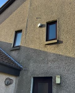 New upvc rosewood casement windows installed in Lochwinnoch