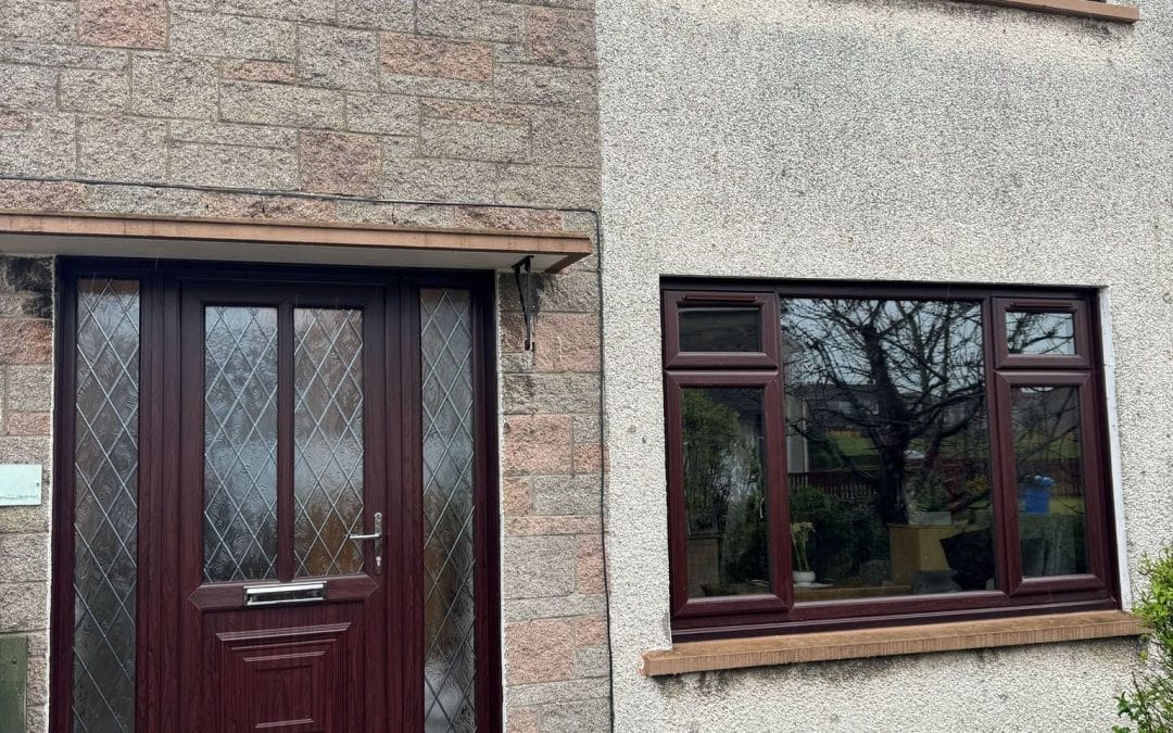 Full Rosewood UPVC Window and Door Installation in Saltcoats